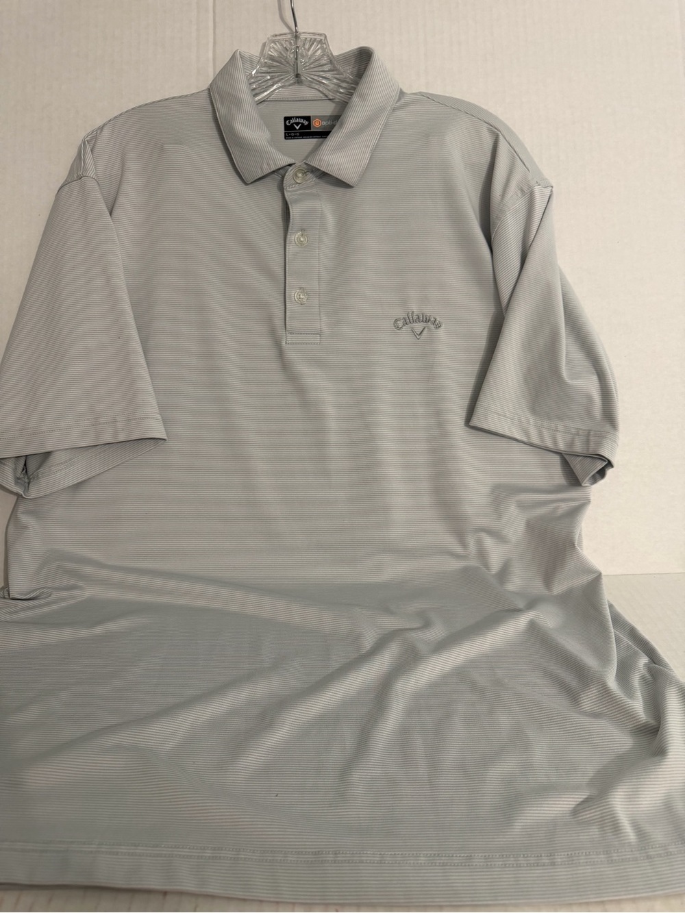 Callaway Opti Dri Men's Light Gray Golf Polo Shirt - Classic Performance